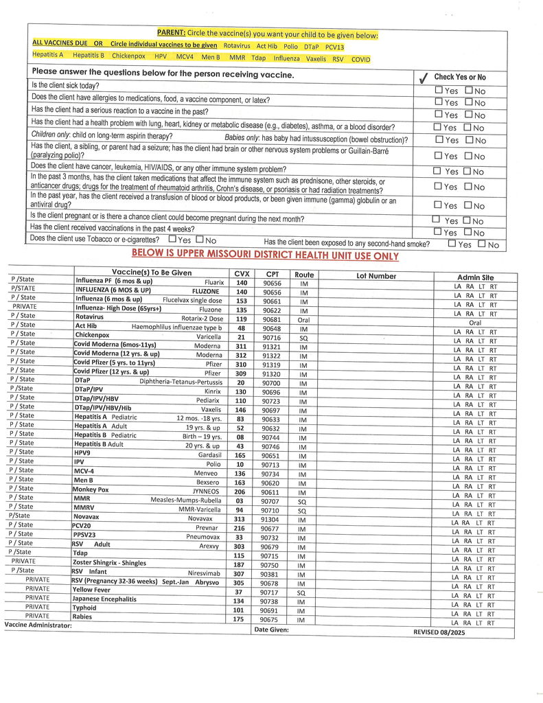 Vaccine consent 2