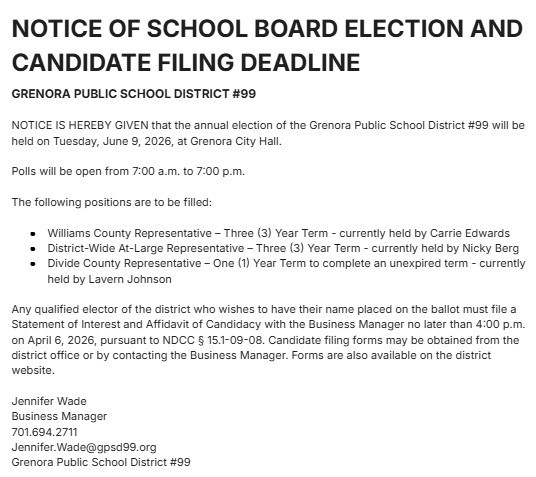 Candidate for Election Notice