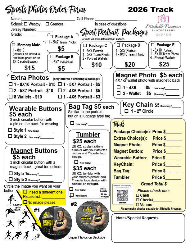 Track Photo Order Form 2026