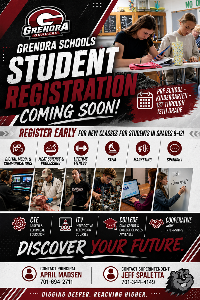Grenora Public Schools Registration is Coming