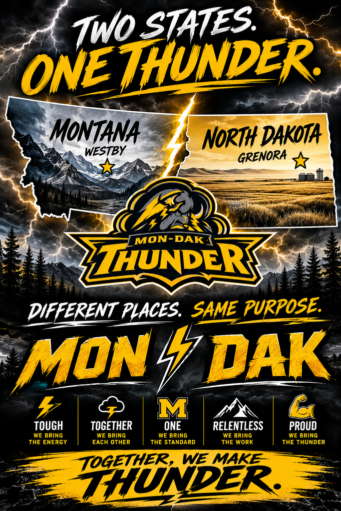 Mon-Dak Thunder! Together, we make THUNDER.