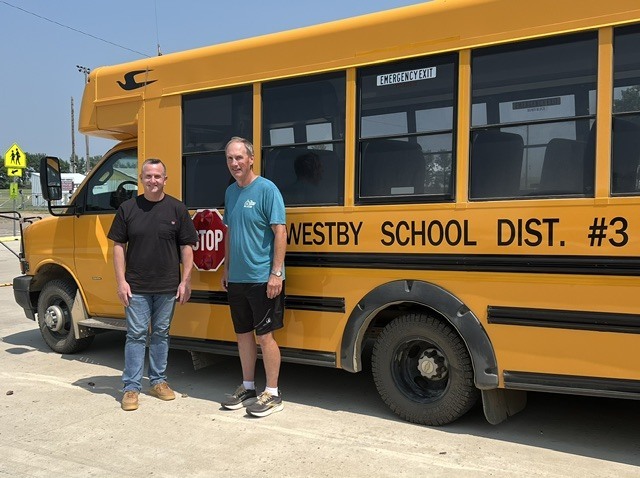 Getting Ready for Another Great Year! Our activities bus driver, Bruce Westgard, stopped by Grenora Public School today to check in as we continue preparing for the start of another school year. We appreciate Bruce's dedication and the important role he plays in safely transporting our students to activities throughout the year. Thank you for your commitment to our students and our school! We are looking forward to another fantastic year at Grenora Public School. Digging Deeper. Reaching Higher.