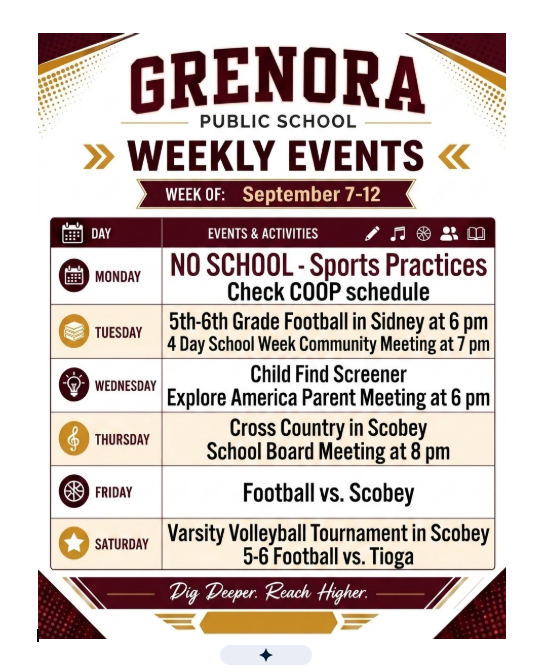weekly schedule
