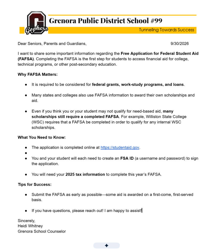Fafsa information