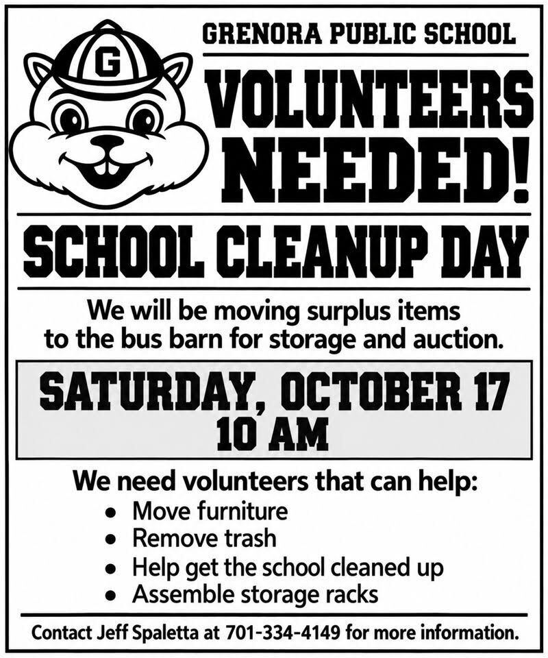 school cleanup flyer