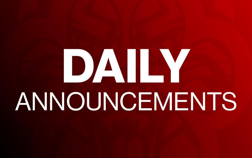 Daily Announcements