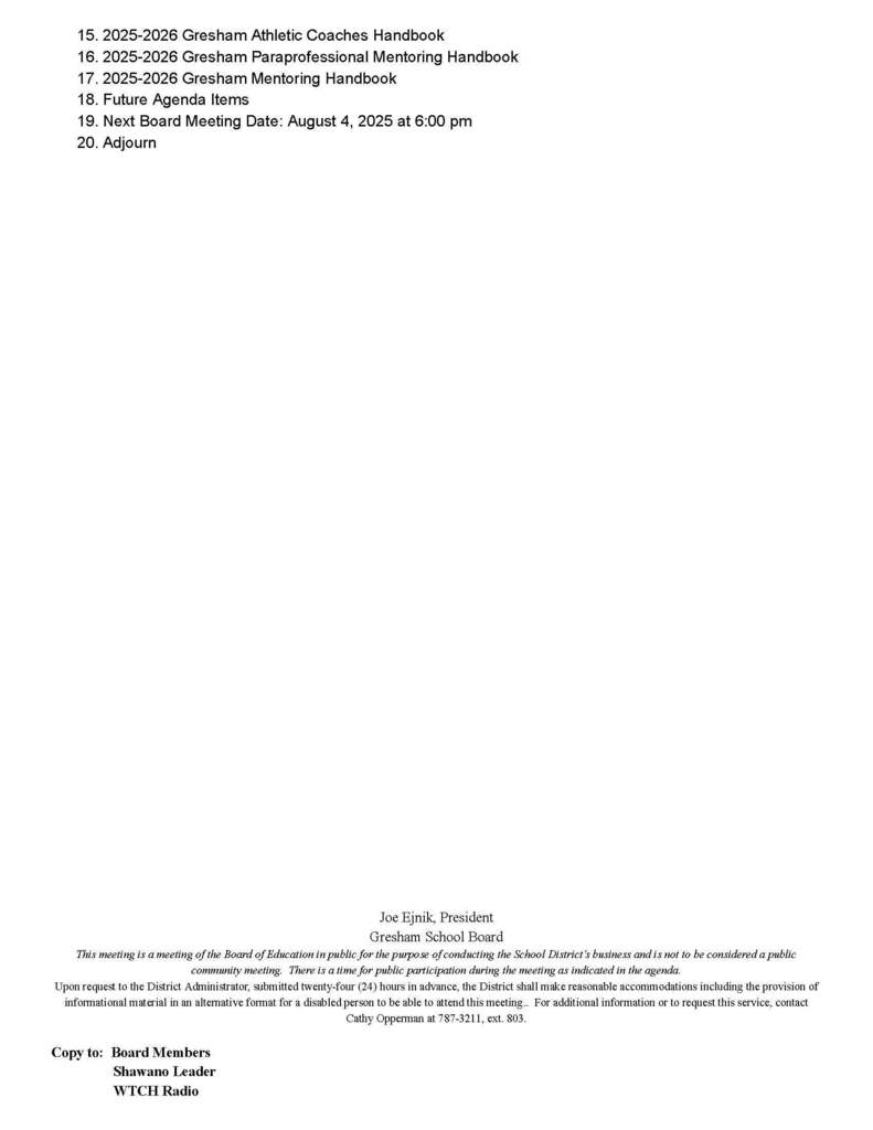 agenda