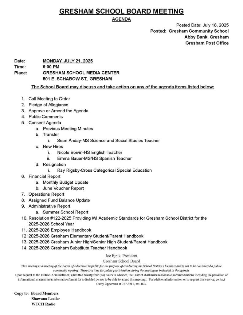 agenda