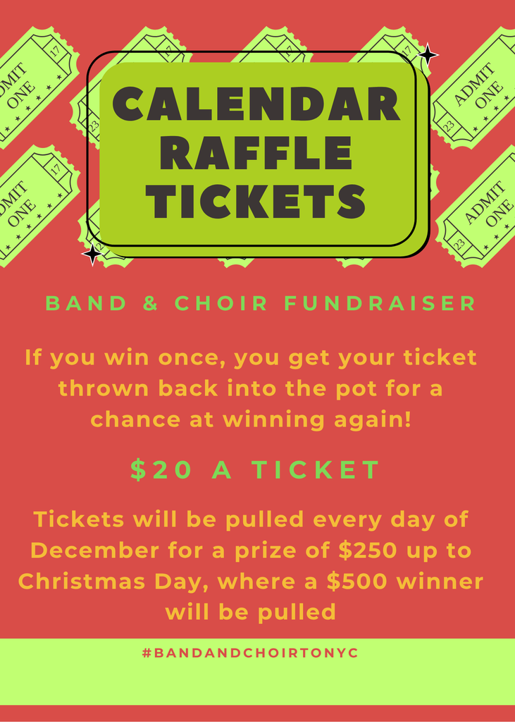 Band and Choir Raffle Tickets
