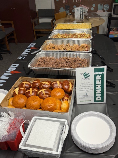 Premier Bank Donation for Teacher Inservice Lunch!