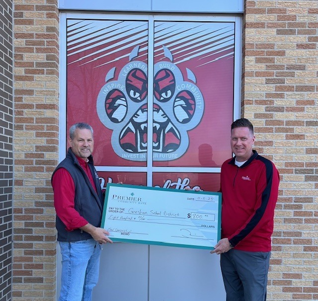 Premier Bank Donation for Teacher Inservice Lunch!