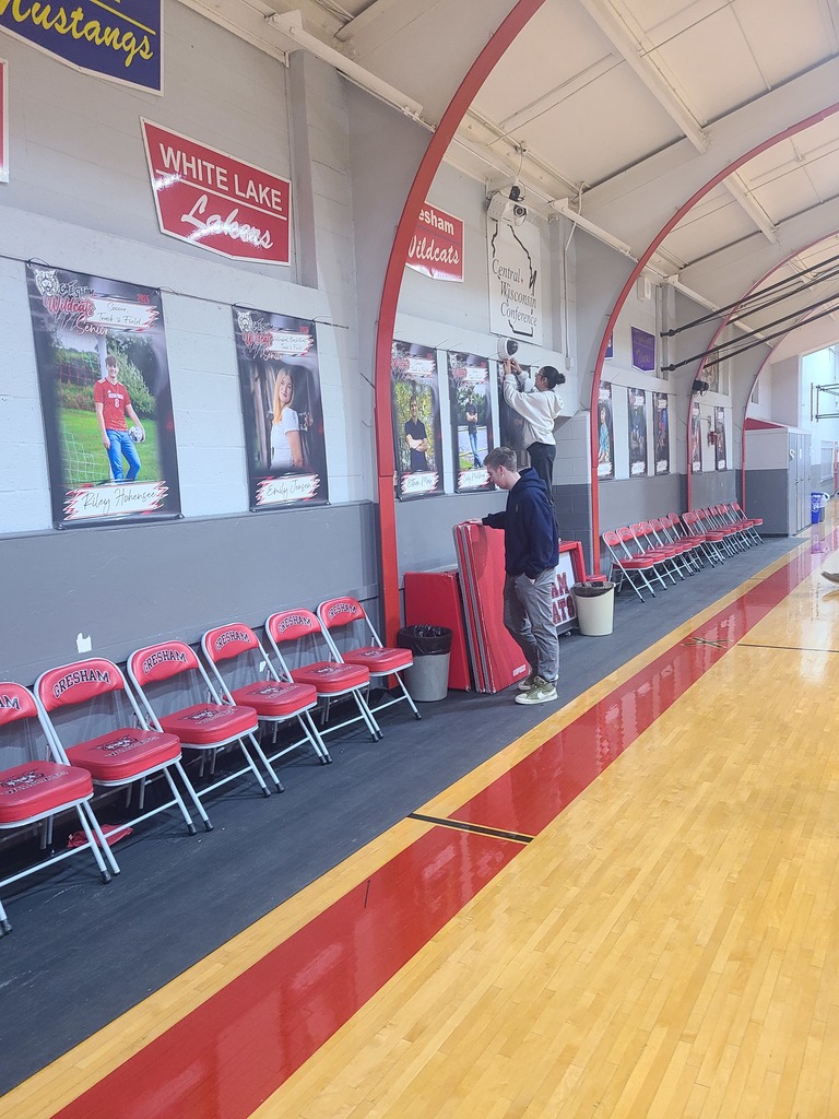 Senior Banners getting set up