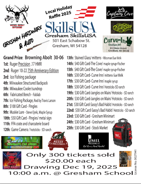 Skills USA Holiday Raffle