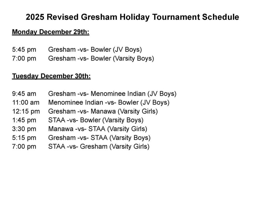 revised holiday tournament 2025