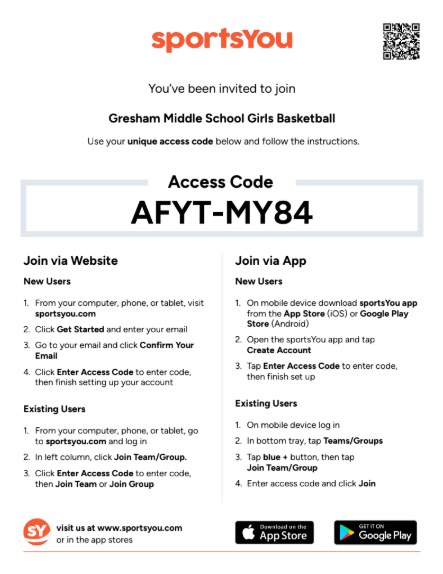 Sports You MS Girls Basketball