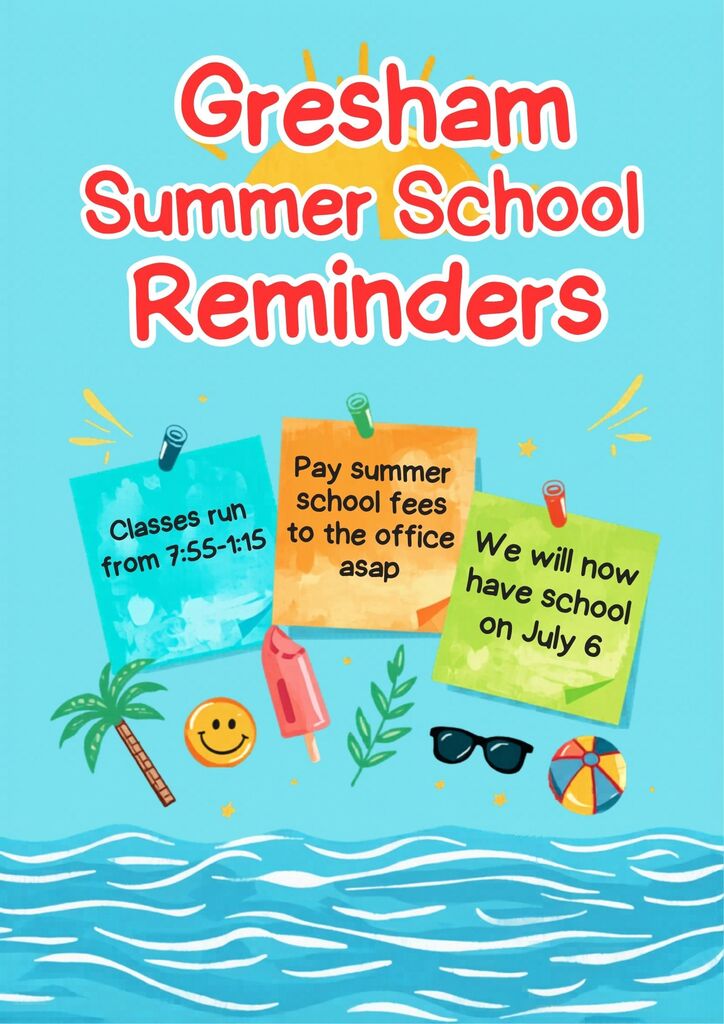 summer school reminders
