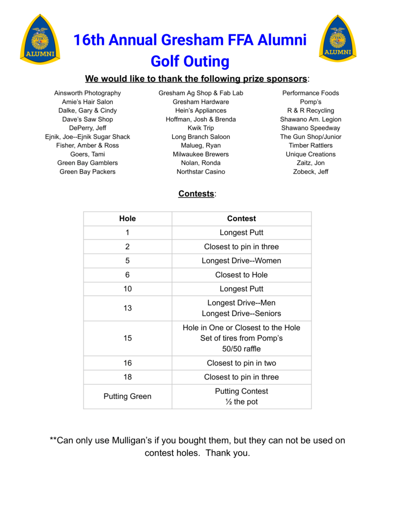 golf outing