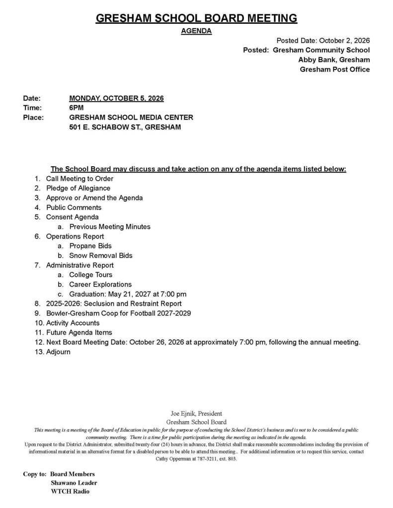 agenda