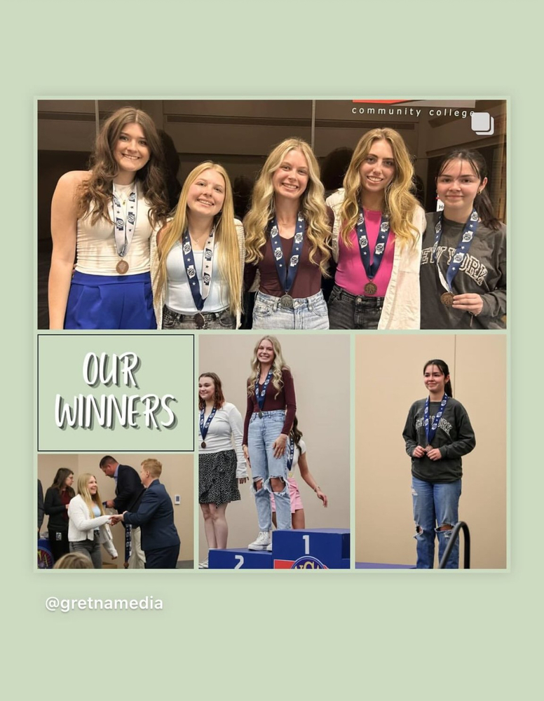 A collage of Gretna Media students at last year's media awards