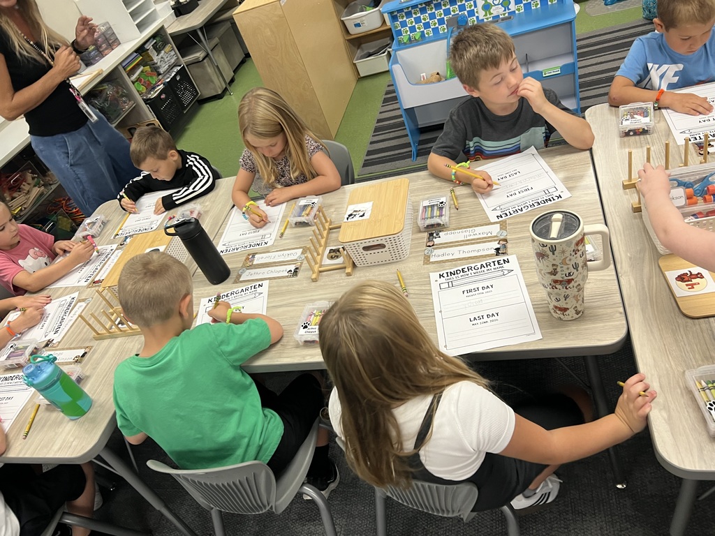 students work at their seat