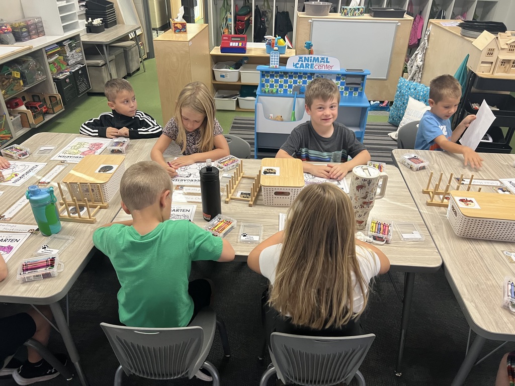 students work at their desks