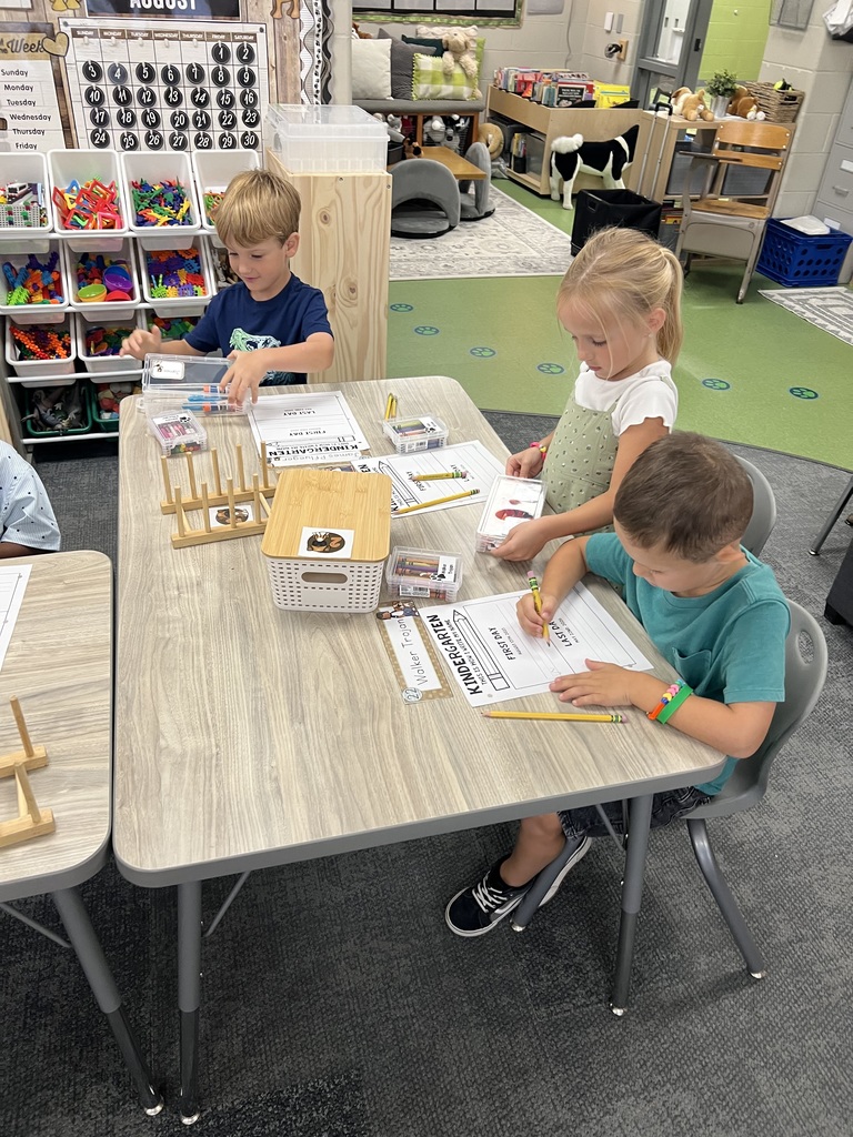 students work at their seat