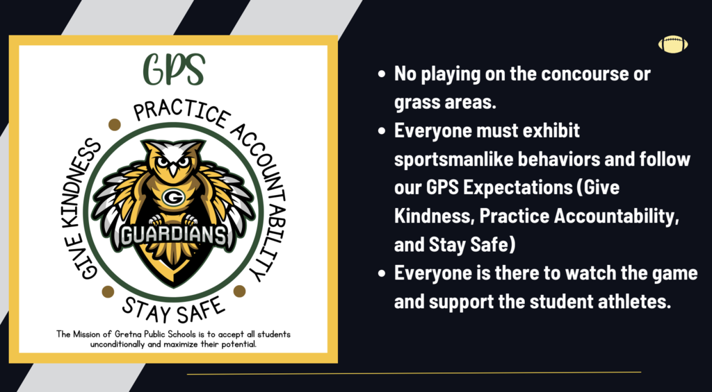 Gretna Public Schools Football rules flyer