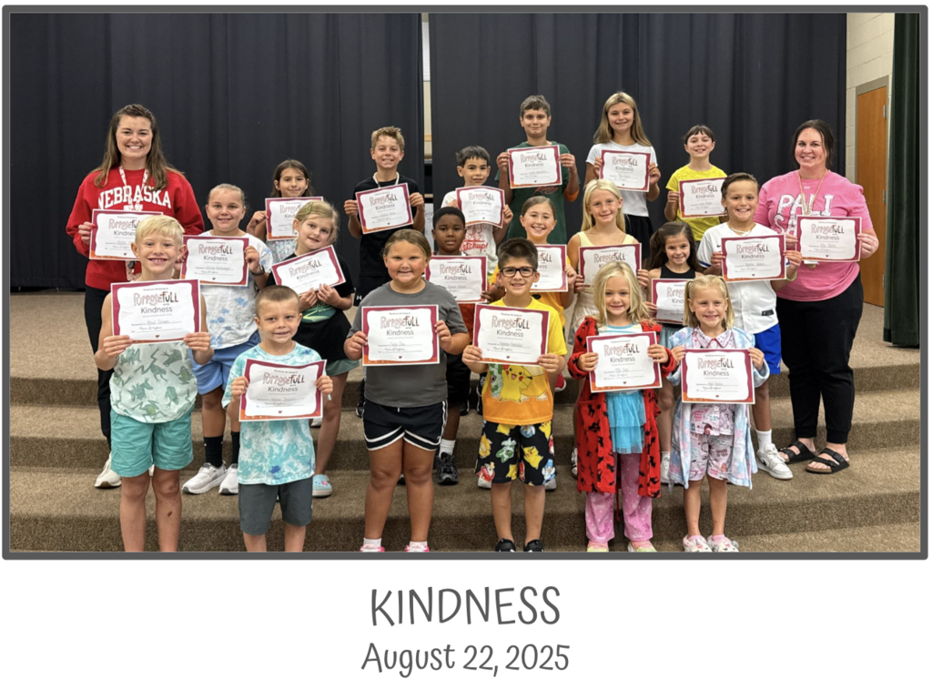 Character Strong students of the week for KINDNESS!