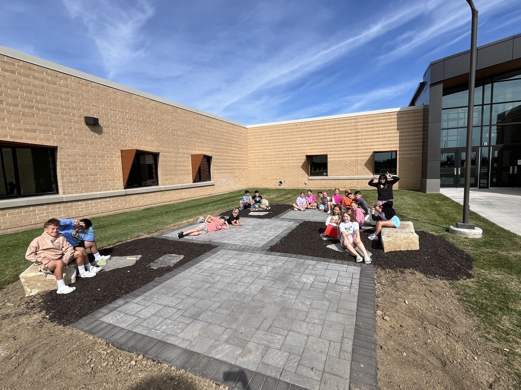Students at the outdoor classroom