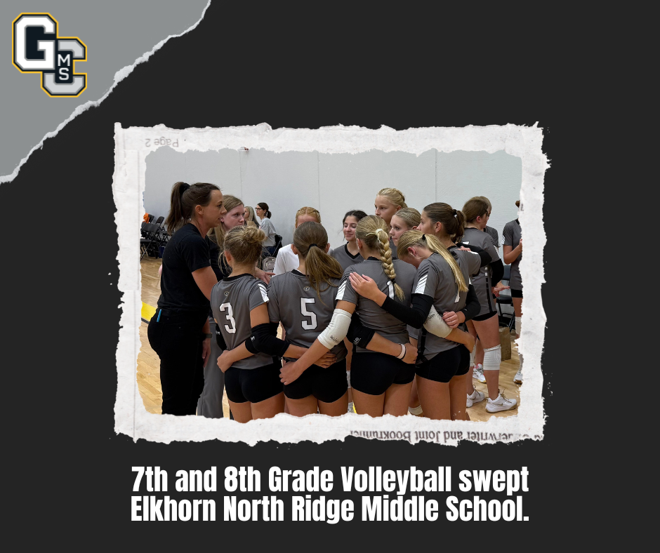 7th and 8th Grade Volleyball swept Elkhorn North Ridge Middle School.