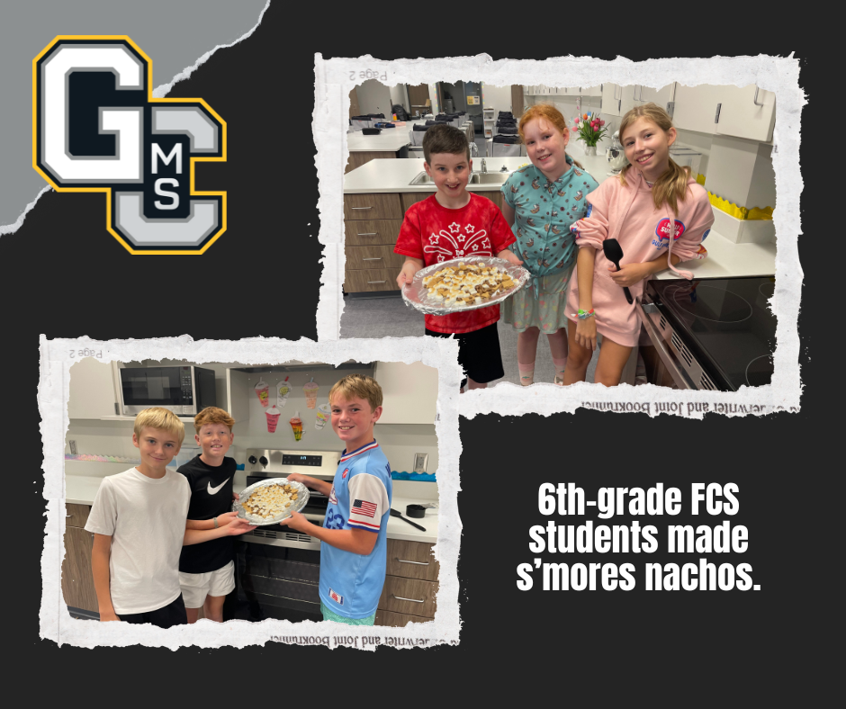 6th-grade FCS students made s’mores nachos.