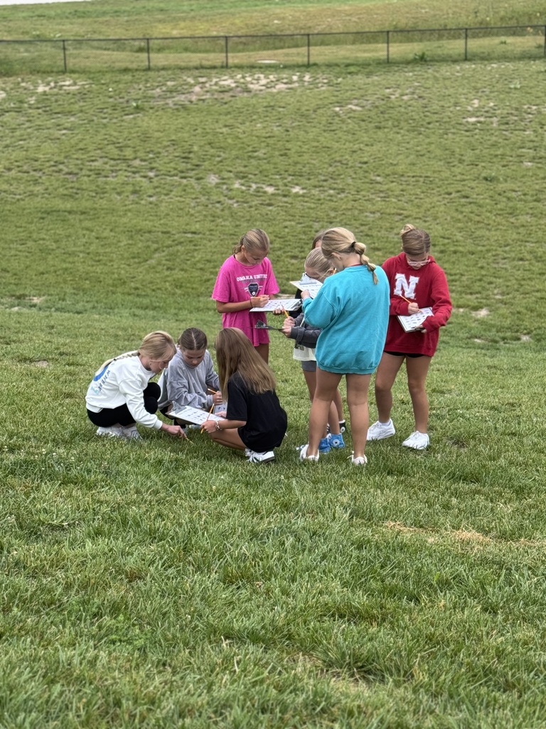 students on a scavenger hunt