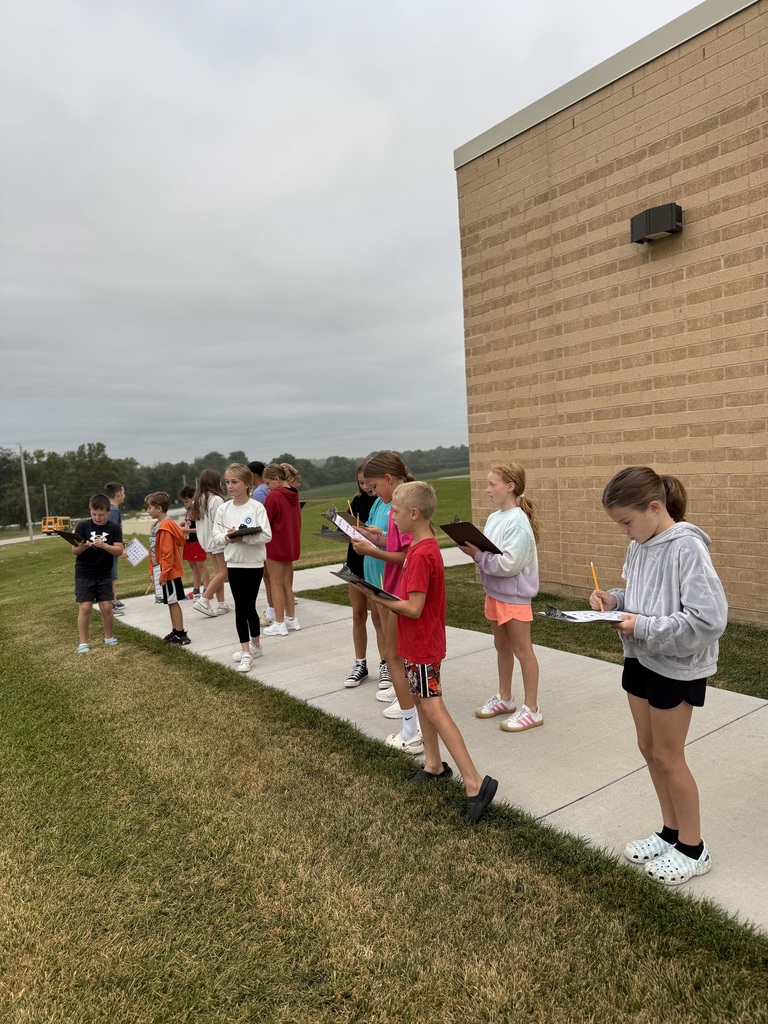 students on a scavenger hunt