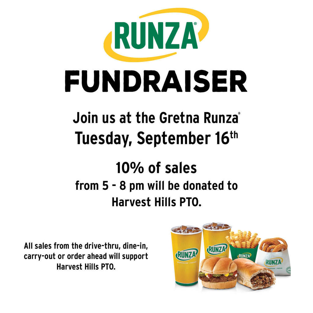 Runza dine out night information