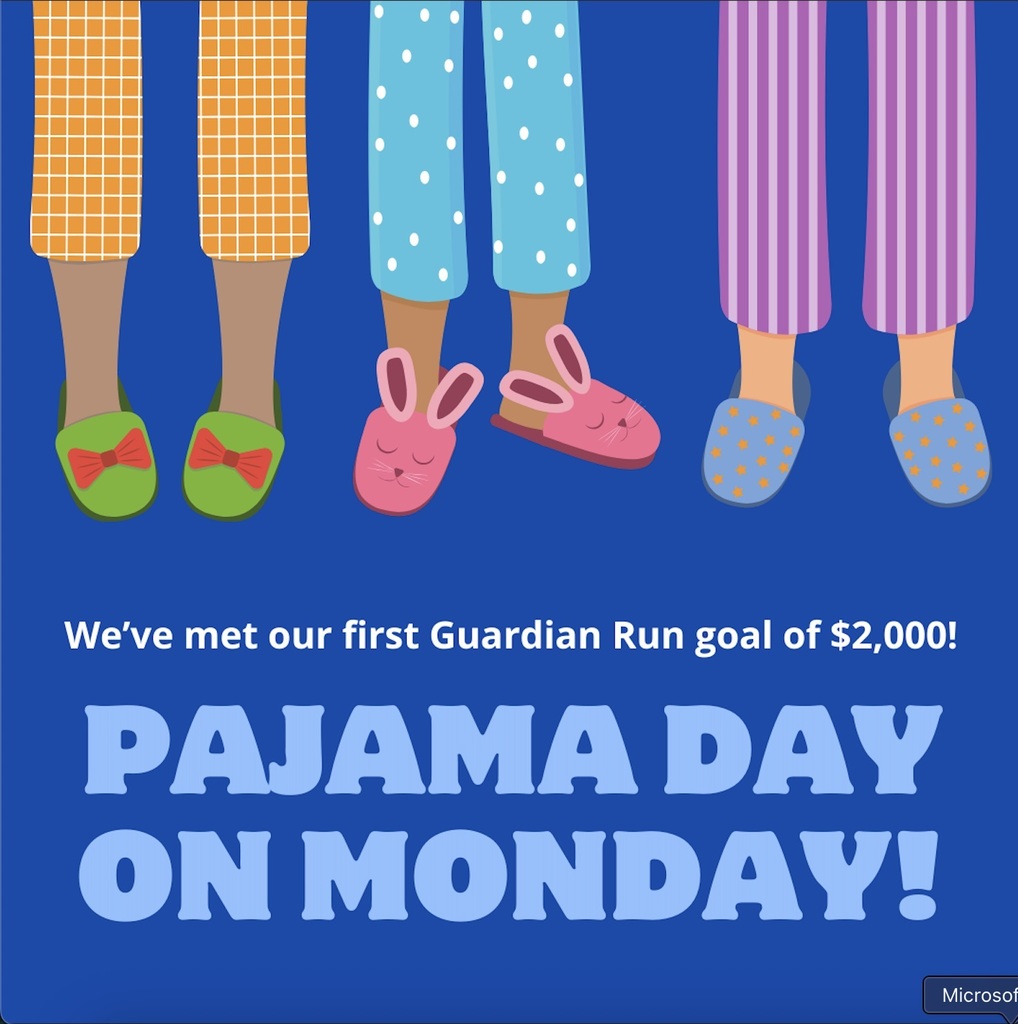 $2,000 dollar goal met for our PTO Guardian Run! 