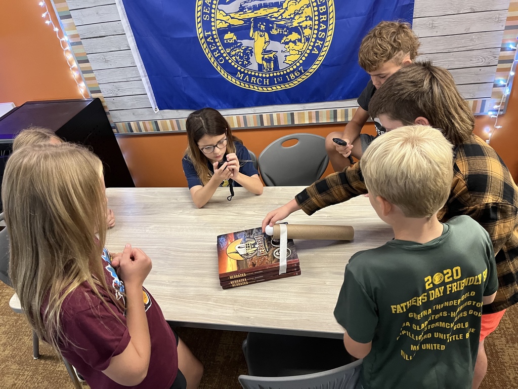 students working on slopes in class