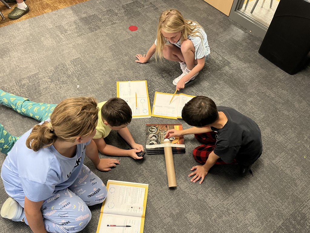 students working on slopes in class