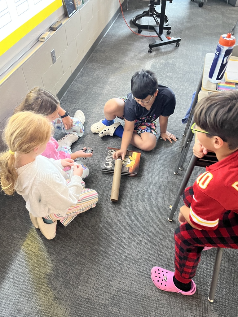 students working on slopes in class
