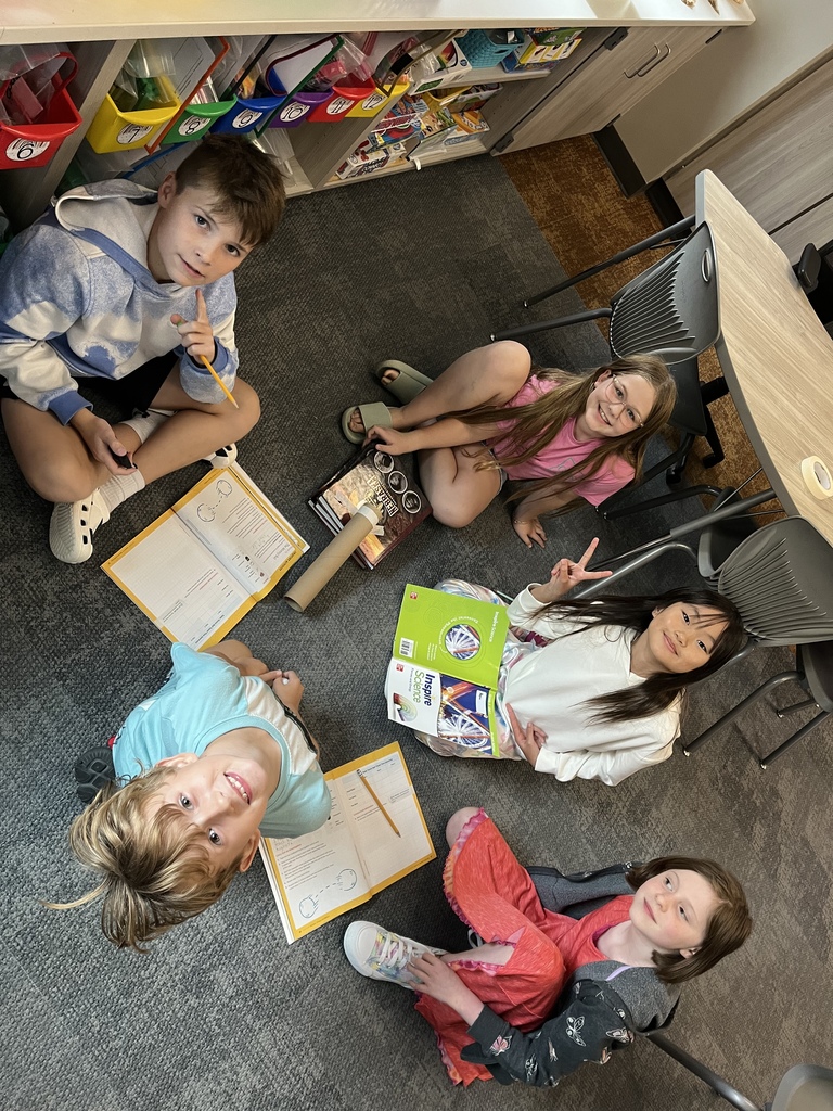 students working on slopes in class