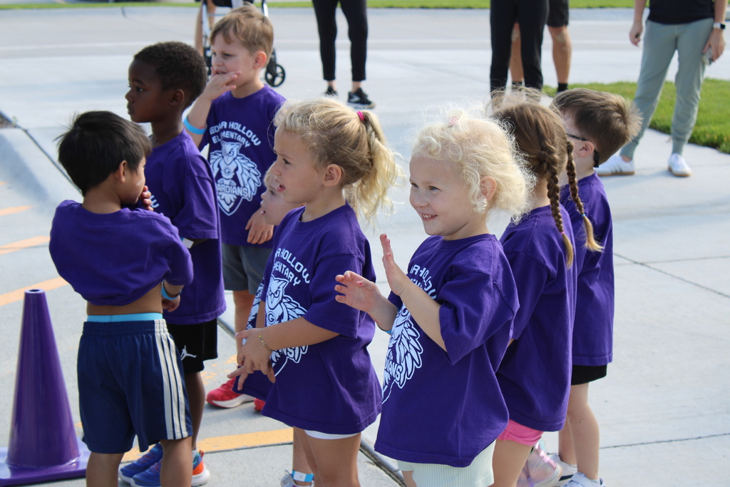 Students get excited as they get ready to start! 