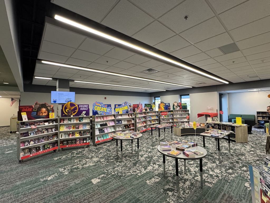 Scholastic Book Fair book displays.