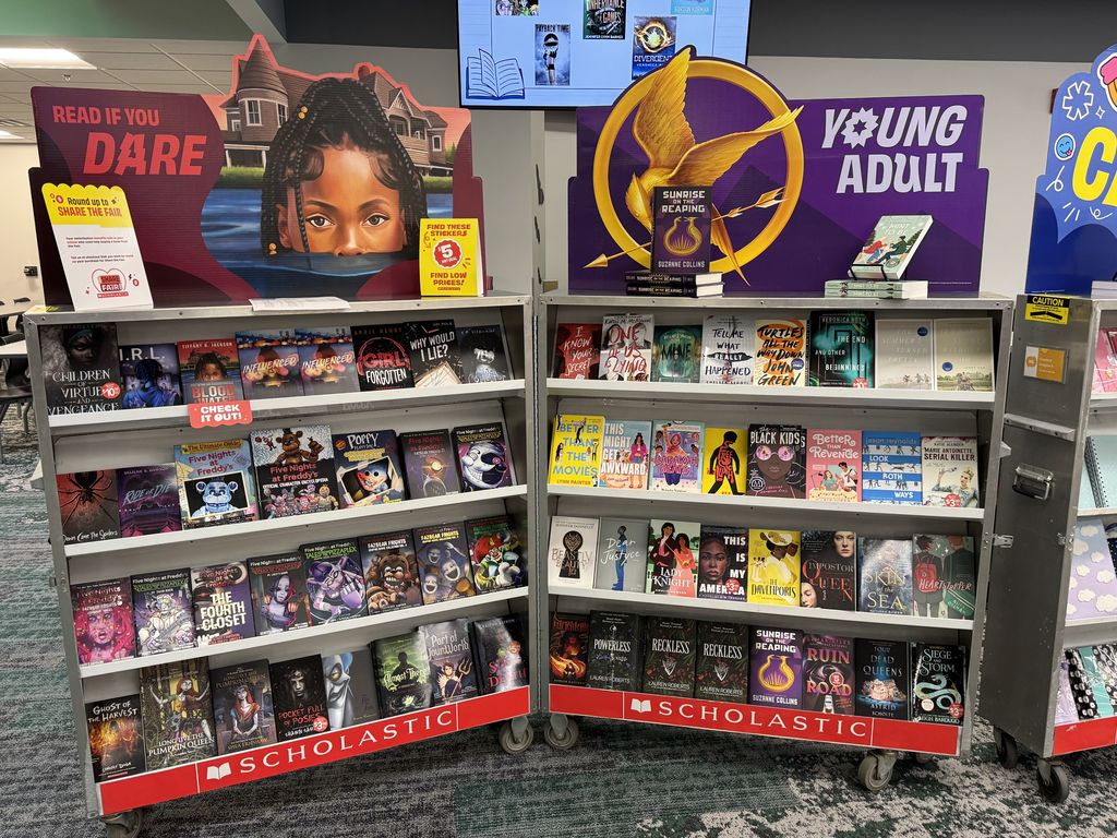 Scholastic book fair display.