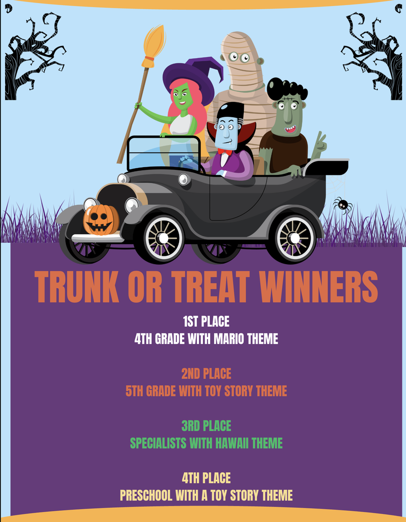 Gretna Elementary Trunk or Treat Winners