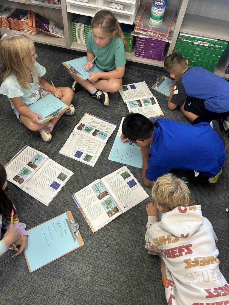 students working on a research project