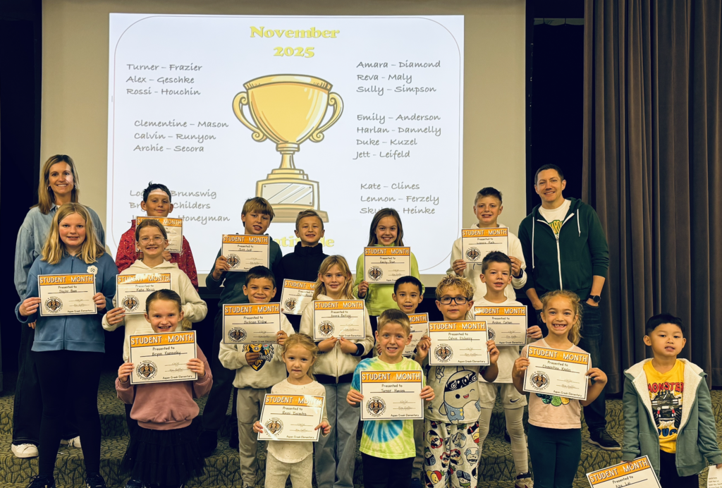 Photo of ACE students of the month of November.