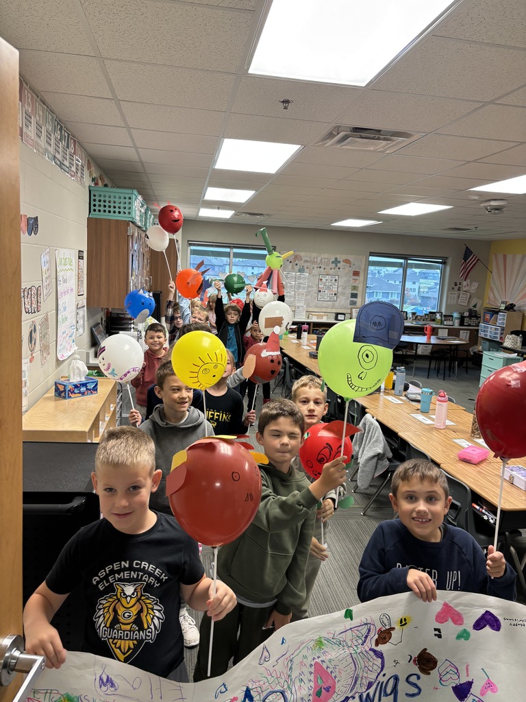 Children getting ready for the balloon parade
