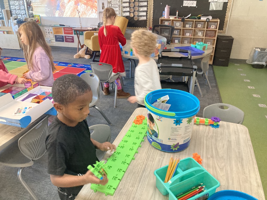 student playing with a game