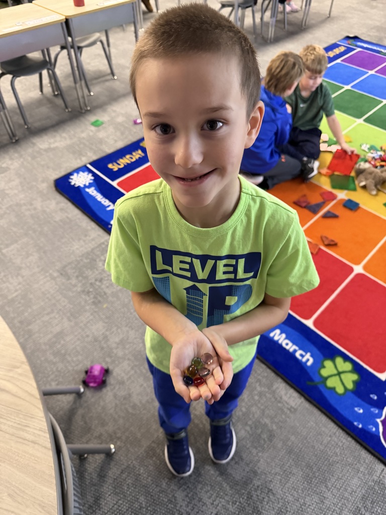 student playing in the classroom