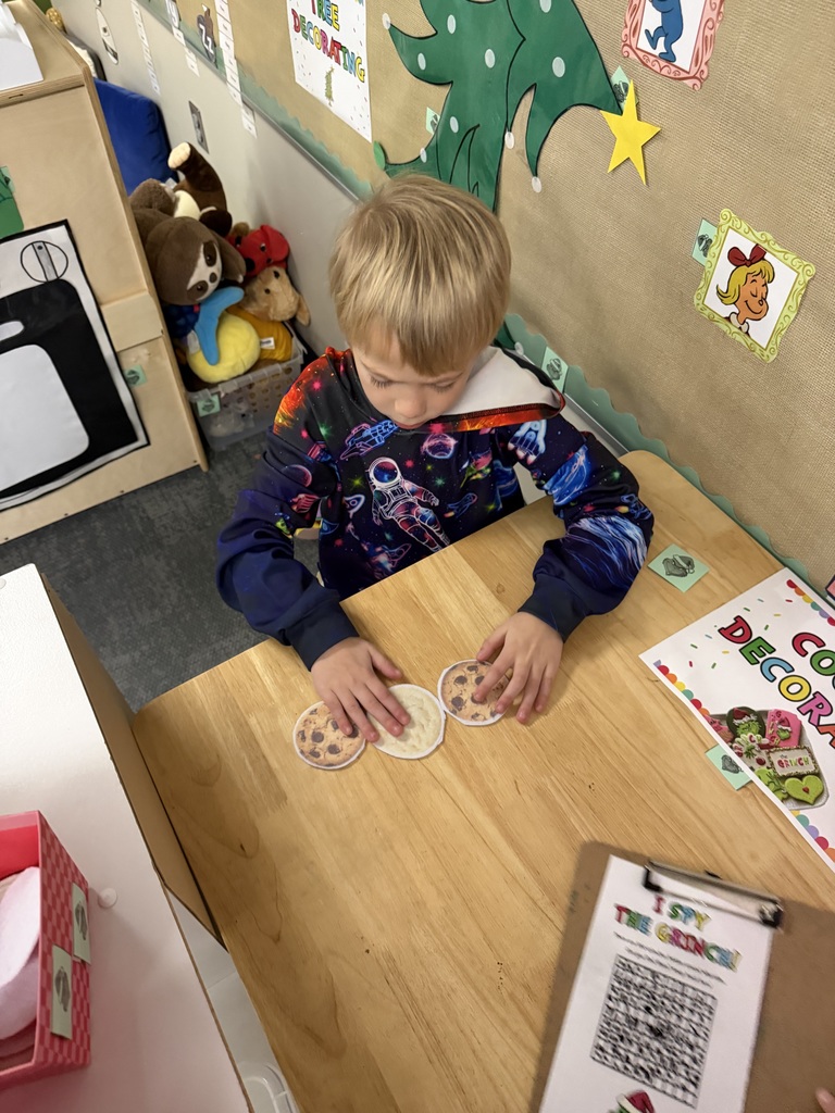 student playing in the classroom