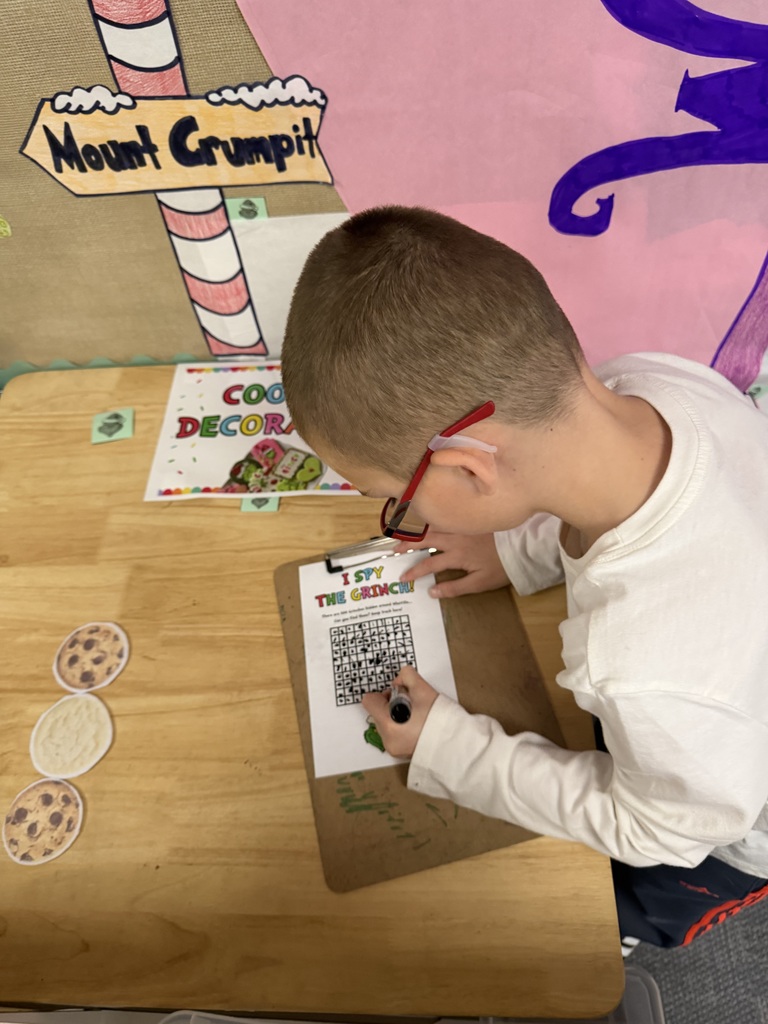 student working in the classroom
